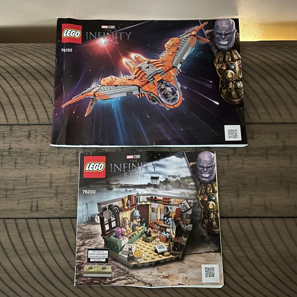 LEGO Marvel The Infinity Saga Instruction Manuals 76200 And  76193